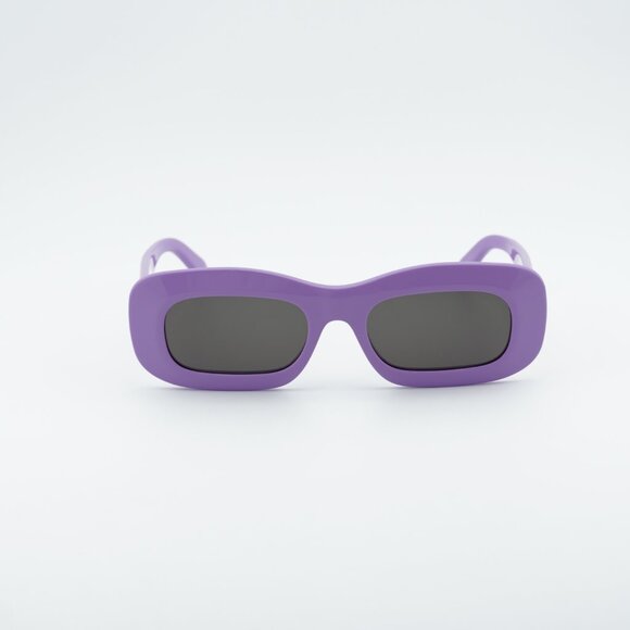 Celine CL40294I 78A Sunglasses Shiny Purple Rectangle Frame, Grey Lenses